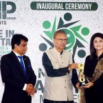 President Dr. Arif Alvi gives award to the participants at the inaugural ceremony of made in Pakistan conference