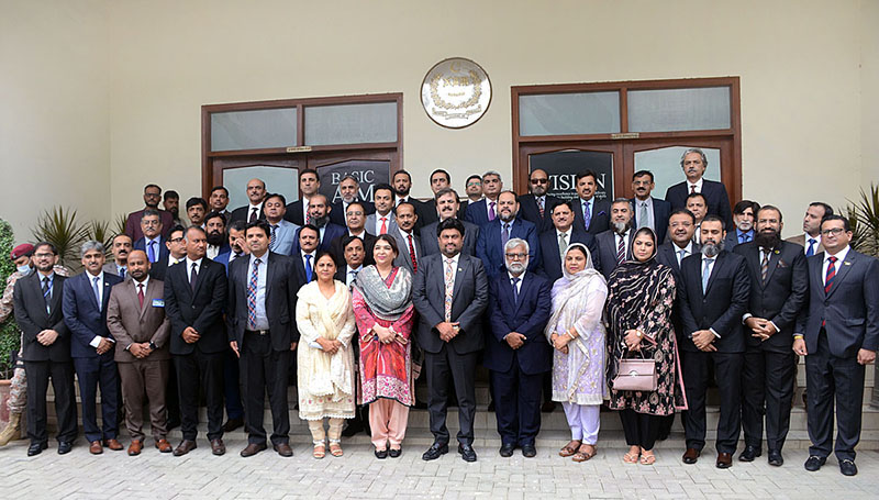 Governor Sindh, Muhammad Kamran Khan Tessori addressing as a Chief Guest of the Graduation Ceremony for the participants of 33rd Senior Management Course at National Institute of Management (NIM)