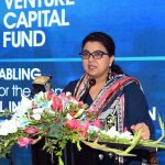 Special Assistant to Prime Minister on Youth Affairs Shaza Fatima Khawaja addresses the launching ceremony of Venture Capital Fund at Ministry of Planning