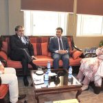 Secretary National Heritage and Culture Division Fareena Mazhar, Director General Ayub Jamali briefed Caretaker Federal Minister Jamal Shah during his visit to PNCA