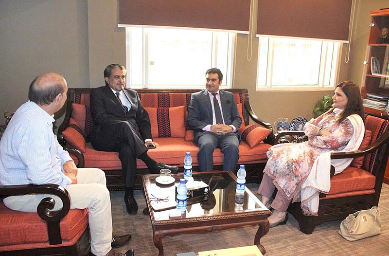 Secretary National Heritage and Culture Division Fareena Mazhar, Director General Ayub Jamali briefed Caretaker Federal Minister Jamal Shah during his visit to PNCA