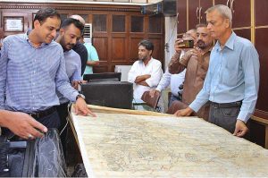 Mayor Karachi Barrister Murtuza Wahab inaugurates the operations of Land Management & Digital Archive System computerized land record at KMC Head Office