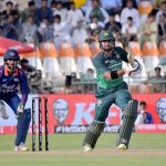 Pakistan’s player Iftikhar Ahmed plays a shot during the First cricket match of Asia Cup 2023 between Pakistan and Nepal at Multan Cricket Stadium