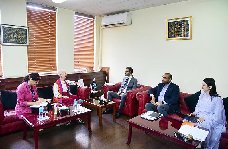 Australian High Commissioner, Neil Hawkins in a meeting with Federal Minister for Law and Justice Ahmad Irfan Aslam