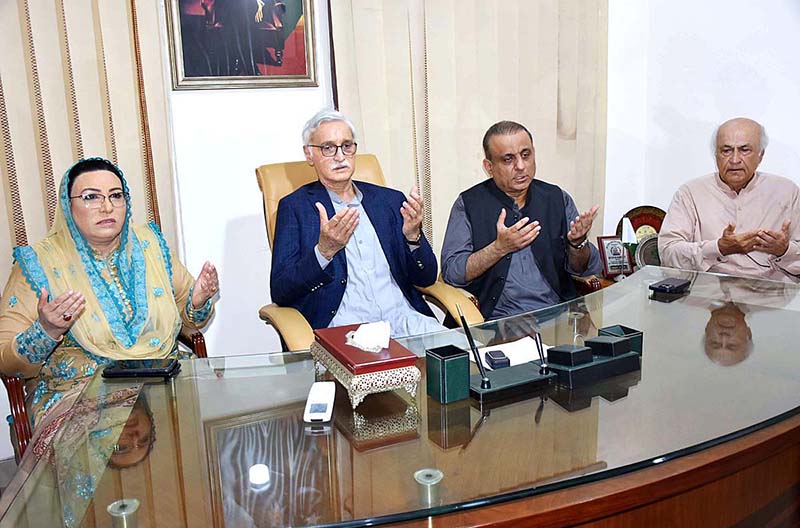 The Chief Executive of Istehkam-e-Pakistan Party Jahangir Tareen, along with President Aleem Khan, offers condolences on the passing of brother-in-law of Dr. Firdous Ashiq Awan's in Kobey Chak
