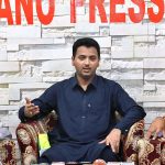 Mayor of Municipal Corporation Adv Anwar Ali Luhur addressing a press conference after inaugurating a Cleanliness Campaign in City at Press Club