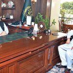 Abdul Karim Jamali, CEO QESCO, Quetta calling on Chairman Senate, Muhammad Sadiq Sanjrani at Parliament House