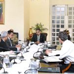 Caretaker Prime Minister Anwaar-ul-Haq Kakar chairs a meeting to review ongoing road infrastructure projects