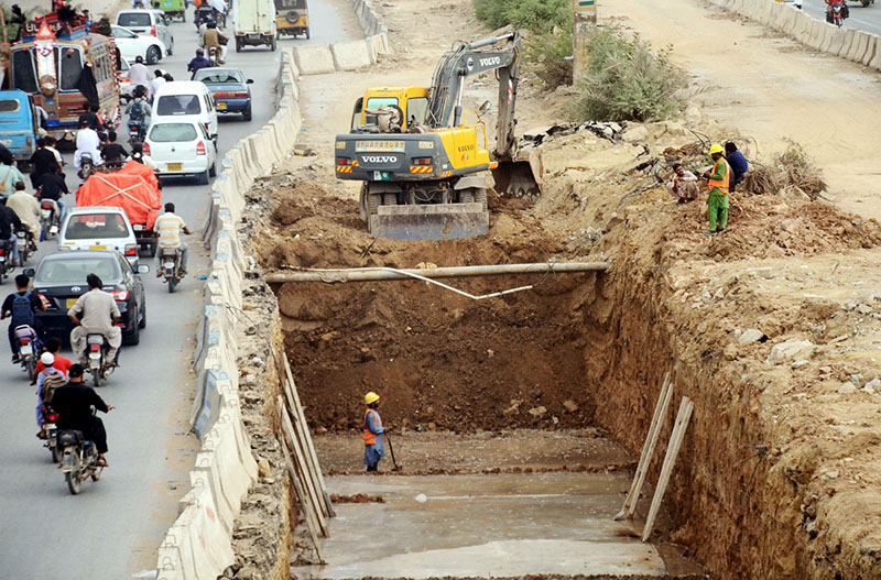 A view of ongoing development work for the red line bus service at Hassan Square area in the Provincial Capital A view of ongoing development work for the red line bus service at Hassan Square area in the Provincial Capital