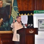 Prime Minister Muhammad Shehbaz Sharif addressing during the groundbreaking ceremony of PKLI University and Launching of the National Hepatitis C Elimination Campaign