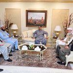 Nawabzada Jamal Raisani calls on Caretaker Prime Minister Anwaar-ul-Haq Kakar. Prominent politicians from Balochistan were also present in the meeting