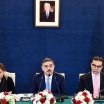 Caretaker Prime Minister Anwaar-ul-Haq Kakar talking to Anchors and Journalists in a meeting at the Prime Minister's House