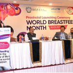 Chief of Field Officer of UNICEF, Abdullah Muhammad Yousaf addressing during the launching ceremony of Global Breastfeeding Month 2023