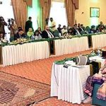 First Lady Begum Samina Alvi addressing the International Conference on Globalizing Women Entrepreneurship, organized by the Faisalabad Women Chamber of Commerce and Industry