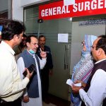 Caretaker Federal Health Minister Dr. Nadeem Jan visited Federal General Hospital Chak Shahzad to check health facilities