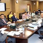 Caretaker Federal Minister for Planning and Development, Muhammad Sami Saeed chairing a meeting to review Governance related matters