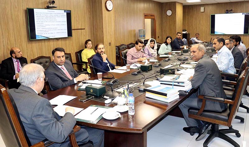 Caretaker Federal Minister for Planning and Development, Muhammad Sami Saeed chairing a meeting to review Governance related matters Caretaker Federal Minister for Planning and Development, Muhammad Sami Saeed chairing a meeting to review Governance related matters