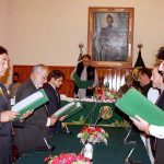 Balochistan Governor Malik Abdul Wali Khan Kakar administrating oath of new Caretaker Ministers of Balochistan Assembly, Caretaker CM Ali Mardan Khan Domki also present on the occasion