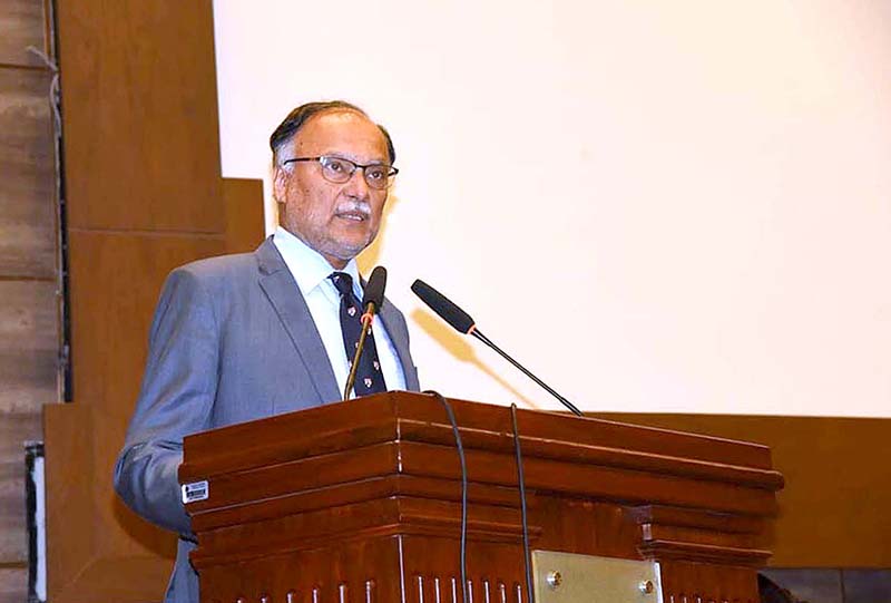 Federal Minister for Planning Ahsan Iqbal addressing at NUTECH
