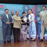 Prime Minister Muhammad Shehbaz Sharif presenting awards to heads/representatives of Chinese companies operating in Pakistan under the CPEC
