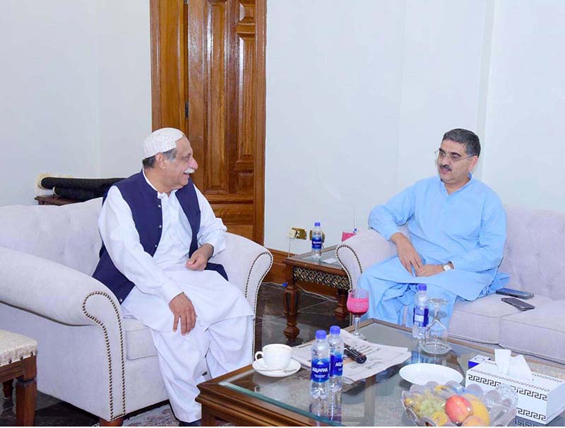 Former Speaker Balochistan Assembly, Jan Muhammad Jamali calls on Caretaker Prime Minister Anwaar-ul-Haq Kakar