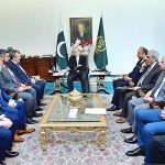 A delegation of Barrick Gold led by CEO Mark Bristow calls on Prime Minister Muhammad Shehbaz Sharif