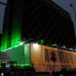 National Bank Of Pakistan building is beautifully illuminated with lights on the occasion of Independence Day of Pakistan