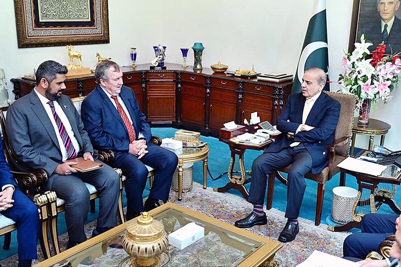 A delegation of Barrick Gold led by CEO Mark Bristow calls on Prime Minister Muhammad Shehbaz Sharif