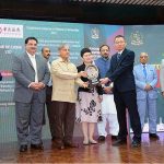 Prime Minister Muhammad Shehbaz Sharif presenting awards to heads/representatives of Chinese companies operating in Pakistan under the CPEC
