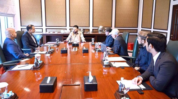 Chief Minister Gilgit-Baltistan Haji Gulbar Khan is meeting with the delegation of Shell Global Nature Based Solutions