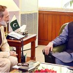 UN Resident Coordinator to Pakistan, Julien Harneis calls on Speaker National Assembly Raja Pervez Ashraf at Parliament House