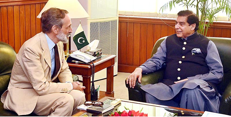 UN Resident Coordinator to Pakistan, Julien Harneis calls on Speaker National Assembly Raja Pervez Ashraf at Parliament House