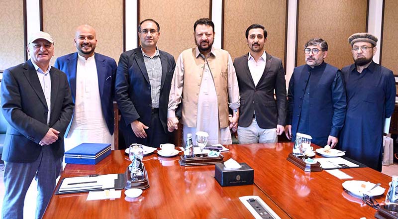 Chief Minister Gilgit-Baltistan Haji Gulbar Khan is meeting with the delegation of Shell Global Nature Based Solutions