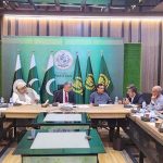 Caretaker Federal Minister Mr. Murtaza Solangi along with Secretary Power Division, Mr. Rashid Langrial briefing the media persons regarding the issue of increase in electricity bills