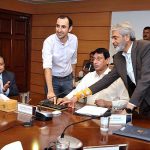 Federal Minister for IT and Telecommunication Syed Amin Ul Haque inaugurating NTC SIEM Solution at NTC (National Telecommunication Corporation) Headquarters