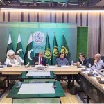Caretaker Federal Minister Mr. Murtaza Solangi along with Secretary Power Division, Mr. Rashid Langrial briefing the media persons regarding the issue of increase in electricity bills