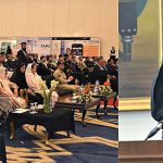 President Dr. Arif Alvi addressing a ceremony in connection with celebration of Minorities' Day event, at Aiwan-e-Sadr
