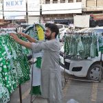 A vendor selling cloths at Muslim Bazar