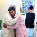 Prime Minister Muhammad Shehbaz Sharif receives Jamshed Ali Topper of Matriculation Examination 2023 in Gujranwala Board