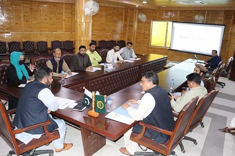 Chairman Committee of Gilgit-Baltistan Assembly on GAD Finance and Law Javad Manwa chairing a meeting at Assembly Secretariat