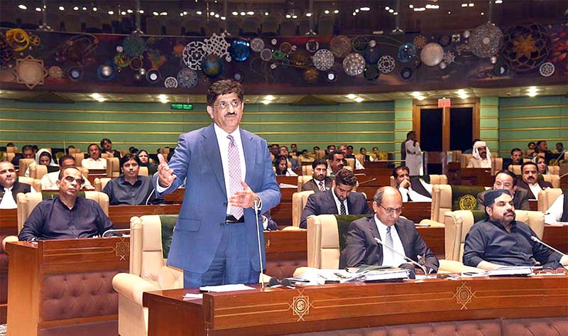 Upon the conclusion of assembly's five-year tenure, Sindh Chief Minister Syed Murad Ali Shah, as the leader of the House, delivers a farewell speech on the floor of the house.