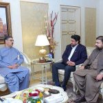 Governor Sindh Kamran Khan Tessori calls on Caretaker Prime Minister Anwaar-ul-Haq Kakar