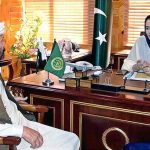 Deputy Speaker Gilgit-Baltistan Assembly Sadia Danish in a meeting with Ex-Deputy Speaker Gilgit-Baltistan Assembly Jafarullah Khan at Assembly Secretariat