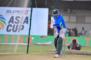 Pakistan baller Nasim Shah during practice sessions ahead of the first cricket match of Asia Cup 2023 at Multan Cricket Stadium