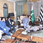 Caretaker Prime Minister Anwaar-ul-Haq Kakar visits the residence of President JUI-F Maulana Fazal Ur Rehman his condolences for martyred in suicide attack in Khar, Bajuar at the JUI-F Workers' Convention