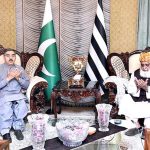 Caretaker Prime Minister Anwaar-ul-Haq Kakar visits the residence of President JUI-F Maulana Fazal Ur Rehman his condolences for martyred in suicide attack in Khar, Bajuar at the JUI-F Workers' Convention