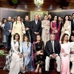 Prime Minister Shahbaz Sharif in a group photo with the best performing Actors, Producers and Directors from Pakistan's Film Industry during an event to celebrate Revival of Film Industry in Pakistan