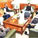 Speaker National Assembly Raja Pervez Ashraf in a meeting with Member of Parliament of MQM Pakistan at Parliament House
