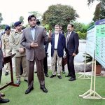 Caretaker Prime Minister Anwaar-ul-Haq Kakar receiving a briefing regarding the monsoon tree plantation as part of Green Pakistan Programme