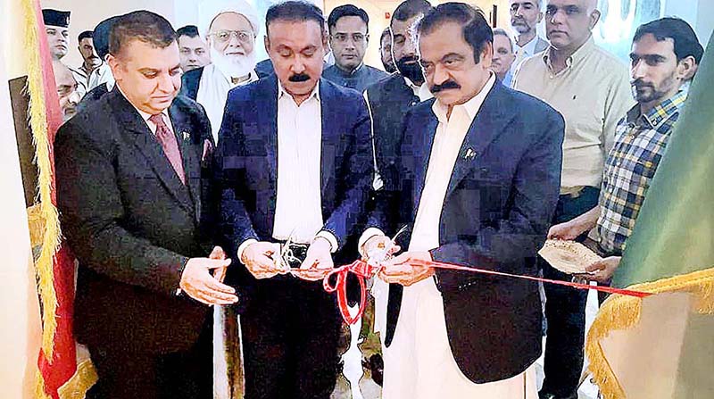 Federal Minister for Interior Rana Sana Ullah Khan inaugurating Machine Readable Passport System at Pakistan Embassy